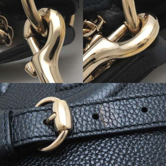 GUCCI Black Leather Shoulder Bag - Picture 6 of 10